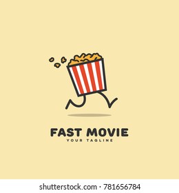 Fast Movie Logo Template Design. Vector Illustration.