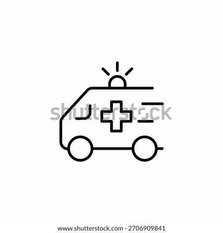 fast moving ambulance icon sign vector