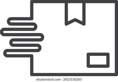 Schnell bewegte Box, schnelle Versand und Lieferung, Tropversand, Geschwindigkeit, Logo Vektorgrafik Symbol.
