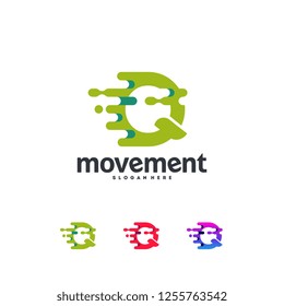 Fast Moving Q Initial logo Vector, Technology Business and Digital logo template