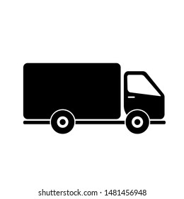 Fast moving shipping delivery truck flat style art vector icon, Delivery service concept,  for transportation apps and websites vector
