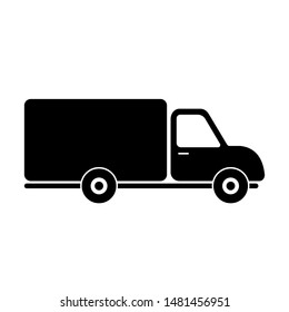 Fast moving shipping delivery truck flat style art vector icon, Delivery service concept,  for transportation apps and websites vector
