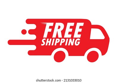 Fast moving shipping Free delivery truck Icon vector. transportation apps and websites