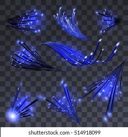 fast moving sparkles set blue