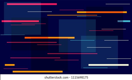 Fast Moving Street Lights, Speed Lines, Neon IT, Hi Tech Vector Design. Internet Technology Communication Stripes Template. Night City, Racing Car Lights, Neon Futuristic Hi Tech Poster Texture