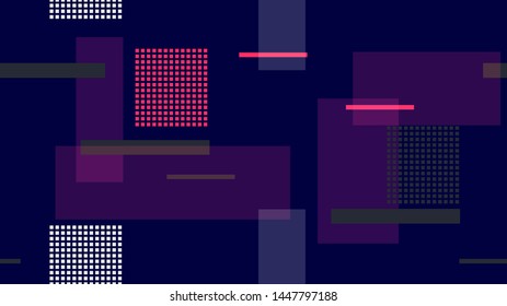 Fast Moving Street Lights, Speed Lines, Neon IT, Hi Tech Vector Pattern. Internet Technology Communication Texture Template. Night Life, Moving Car Lights, Polygon, Neon IT Hi Tech Background.