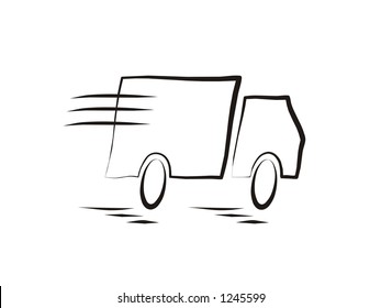 fast moving truck