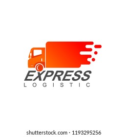 Fast Moving Truck Logo Design Vector