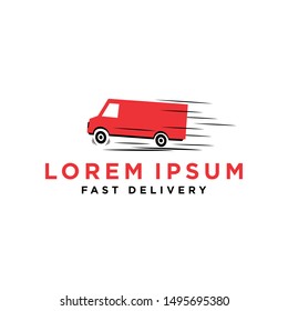 Fast Moving Van Logo Design Vector