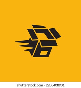  Schnell geöffnete Box Logistik-Logo-Vektorgrafik