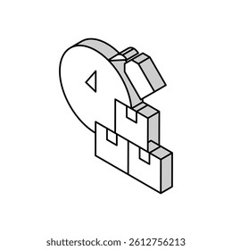 fast order delivery isometric icon vector. fast order delivery sign. isolated symbol illustration