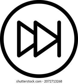 Diseño rápido del icono del vector de contorno
