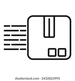 Fast pack delivery parcel icon outline vector. Work scale run. Velocity boost