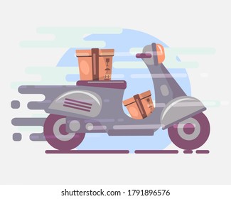 fast package delivery concept icon vector illustration