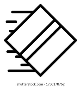 Icono de entrega rápida de paquetes. Icono de vector de entrega rápida de paquetes de contorno para diseño web aislado en fondo blanco