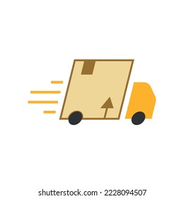 fast package delivery vector icon