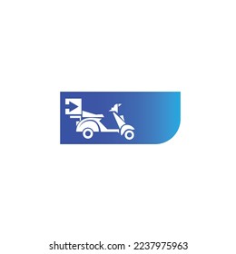 logotipo de entrega rápida de paquetes y vector de diseño