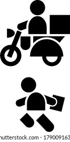 
icono de actividad del remitente de paquetes rápidos