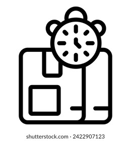 Fast parcel loading icon outline vector. Auto truck service. Storage logistic