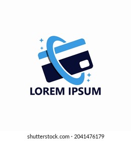 Fast pay, credit card logo template design