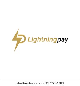 Fast Pay Digital Electronic. lightning Transaction pay Logo Symbol vector illustration