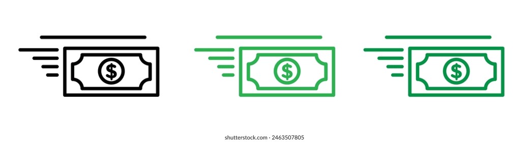 Fast pay icon logo set vector