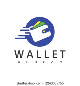 Fast Pay Logo Digital Electronic Transaction Concept Using Wallet Icon