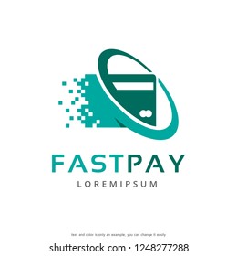 Fast Pay Logo Template Design Vector, Emblem, Concept Design, Creative Symbol, Icon