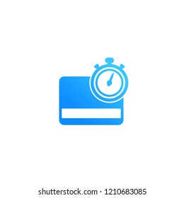 fast payment with card vector icon
