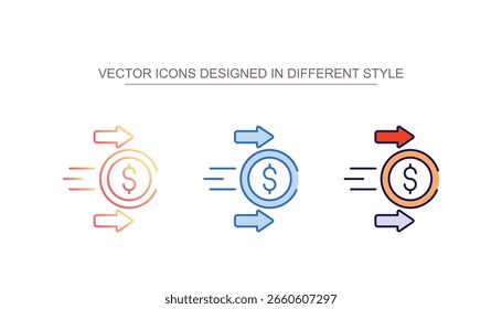 Diseño de icono de pago rápido con ilustración de stock de fondo blanco