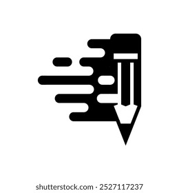 Plantilla rápida del logotipo del Vector del lápiz. Conveniente para el negocio, la educación, el Web