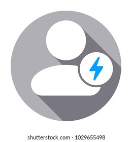 Fast people user icon. Vector illustration