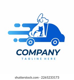 Fast Pet Delivery Service Logo Design