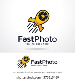 Fast Photo Logo Template Design Vector