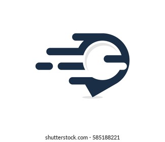 Fast Pin Logo Design Element