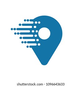 fast pin, place, and local icon logo vector
