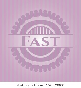 Fast pink emblem. Vintage. Vector Illustration. Detailed.