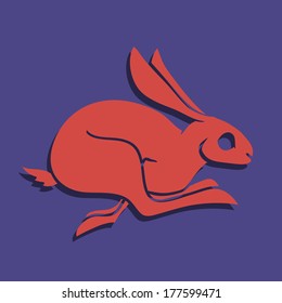 Fast pink running rabbit, you can see other rabbits in my profile