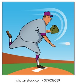 Fast Pitch / A baseball player delivers a fastball.