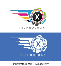 Fast Pixel Media X Letter Logo