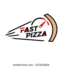 Fast Pizza Delivery Logo Design Stock Vector (Royalty Free) 1376245826 ...