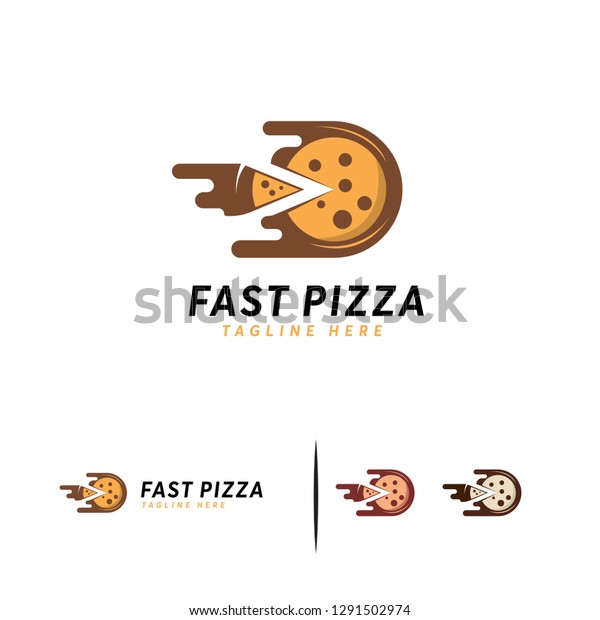 Fast Pizza logo designs, Delivery fast food creative\
modern sign symbol icon