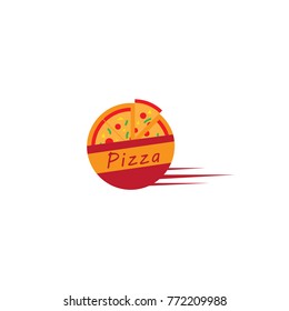 Fast pizza logotype