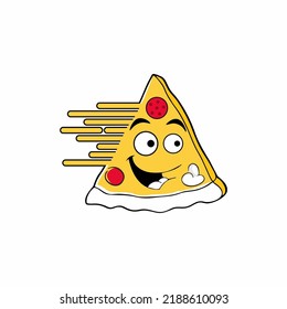 Fast Pizza Vector Graphic Illustration Perfect For Pizza Delivery Company
