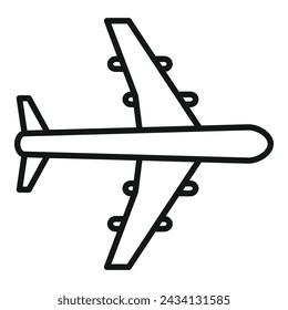 Fast plane run icon outline vector. Speed air shipped. Space race