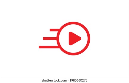Fast Play Logo Design Template  Great for company emblem and Logo  Vector template  illustration
