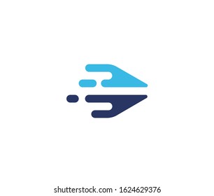 Fast play Logo Icon Premium Minimal emblem design template