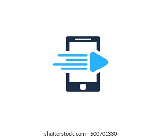 Fast Play Media Mobile Logo Design Template