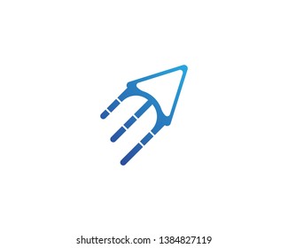 Fast play multimedia logo vector