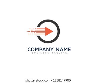 Fast Play Vector Logo Template Design